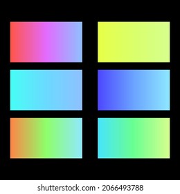 Set of modern screen vector gradient background. Design for mobile app, tablet. Soft color gradients. Vector.