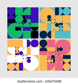 Set of modern seamless backgrounds. 4 flat tiles.