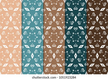Set of modern seamless pattern background. Vector illustration for design. Abstract geometric. Fashion design, print, wallpaper