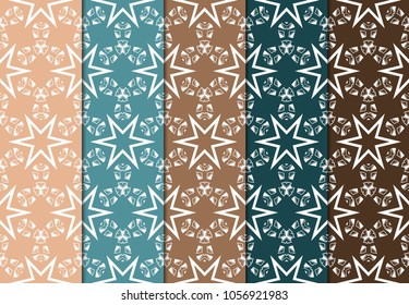 Set of modern seamless pattern background. Vector illustration for design. Abstract geometric. Fashion design, print, wallpaper