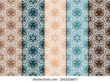 Set of modern seamless pattern background. Vector illustration for design. Abstract geometric. Fashion design, print, wallpaper and decoration.