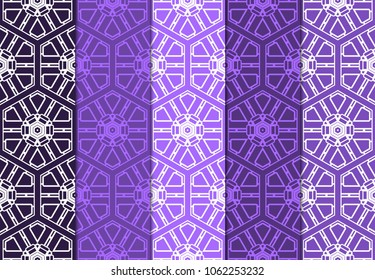 Set of modern seamless pattern background. Vector illustration for design. Abstract geometric. Fashion design, print, wallpaper and decoration.