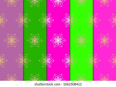 Set of modern seamless pattern background. Vector illustration for design. Abstract geometric. Fashion design, print, wallpaper and decoration.