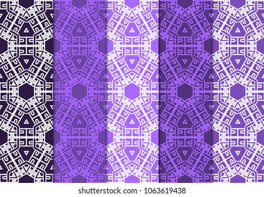 Set of modern seamless pattern background. Vector illustration for design. Abstract geometric. Fashion design, print, texture.