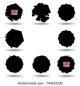Set of Modern Shape Stamps Collection,Grunge Circles. Banners, Insignias , Logos, Icons, Labels and Badges Set. vector design element
