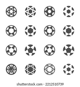 Set of Modern Soccer logo template, Football logo design vector