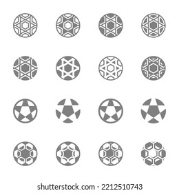 Set of Modern Soccer logo template, Football logo design vector