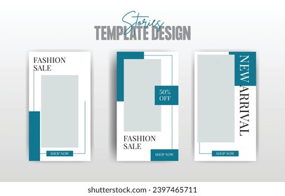 set of modern social media story template, fashion story template