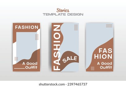 set of modern social media story template, fashion story template