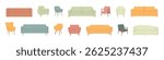 Set of modern sofas and armchairs in pastel colors. Flat vector illustration for interior design, furniture catalogs, home decor, branding, real estate, and creative projects.