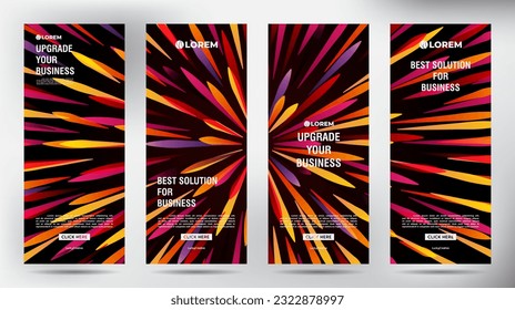 Set von Modern Spark Color Roll up Business Broschüre Flyer-Design senkrechte Vorlage, Deckendarstellung Hintergrund, moderne Publikation x-Banner und Flaggen-Banner, Roll-up Banner-Stand