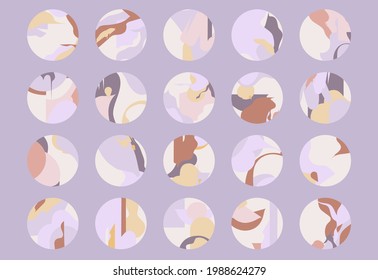 Set modern spots and shapes for poster, card, branding and social media