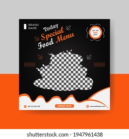Set of  Modern square banner template design for  restaurant  food menu post on Instagram. Suitable for Social Media Post restaurant and culinary digital Promotion