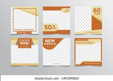 Set modern square editable banner template.Suitable for social media post and web