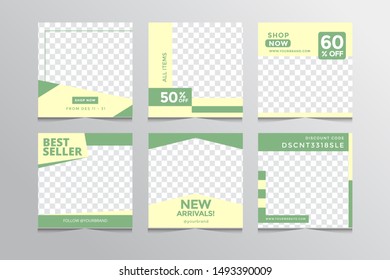 Set modern square editable banner template.Suitable for social media post and web
