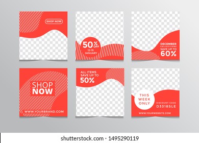 Set modern square editable banner template.Suitable for social media post and web,Finternet ads.Vector illustration with photo college.