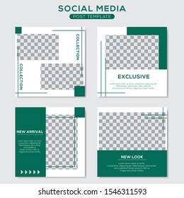 Set modern square editable banner template. Minimalist design. Suitable for social media post and web. Vector illustration with photo college.