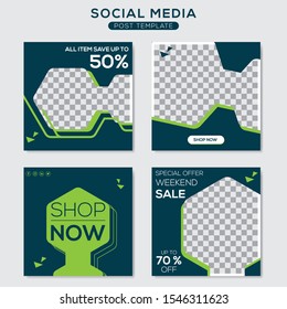 Set modern square editable banner template. Minimalist design. Suitable for social media post and web. Vector illustration with photo college.