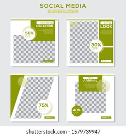 Set modern square editable banner template. Minimalist design. Suitable for social media post and web. Vector illustration with photo college.