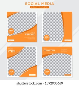 Set modern square editable banner template. Minimalist design. Suitable for social media post and web. Vector illustration with photo college.