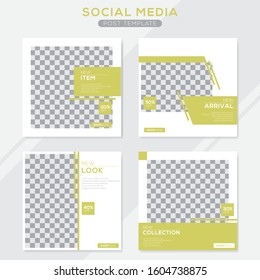 Set modern square editable banner template. Minimalist design. Suitable for social media post and web. Vector illustration with photo college.