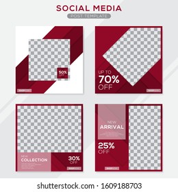 Set modern square editable banner template. Minimalist design. Suitable for social media post and web. Vector illustration with photo college.