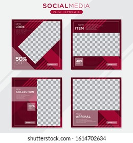 Set modern square editable banner template. Minimalist design. Suitable for social media post and web. Vector illustration with photo college.
