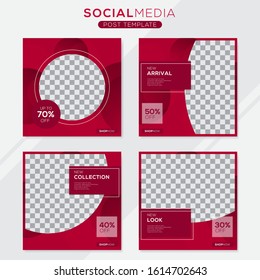 Set modern square editable banner template. Minimalist design. Suitable for social media post and web. Vector illustration with photo college.