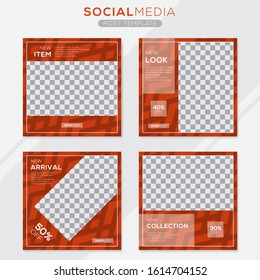 Set modern square editable banner template. Minimalist design. Suitable for social media post and web. Vector illustration with photo college.