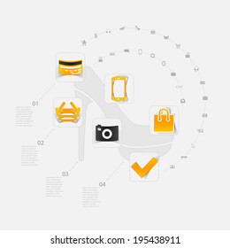 Set of modern stickers. Fashion style