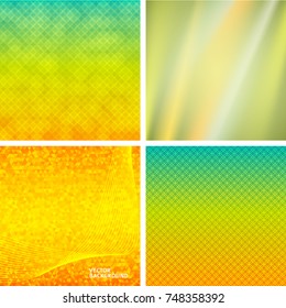 Set Modern style Design website banners background page. Abstract Gorgeous graphic illustration. Geometric concept triangle mosaic colored yellow gamma colors for backdrop presentation
