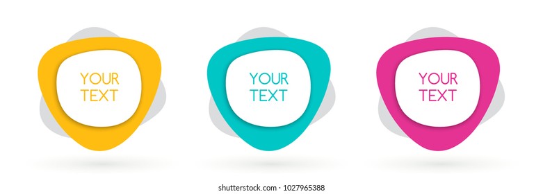 Set of modern style sticker and banner template. Isolated on white background. Stickers vector design. Blank for your text. Abstract background for web site and project.