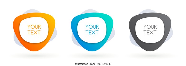 Set of modern style sticker and banner template. Isolated on white background. Stickers vector design. Blank for your text. Abstract background for web site and project.