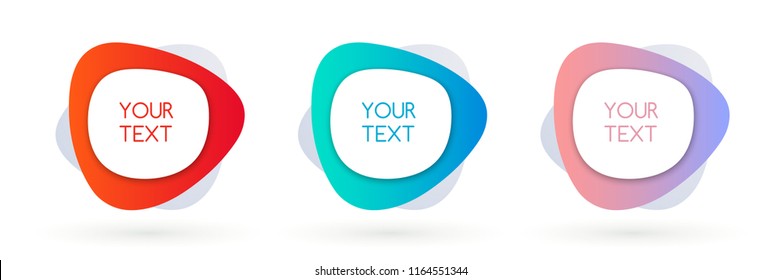 Set of modern style sticker and banner template. Isolated on white background. Stickers vector design. Blank for your text. Abstract background for web site and project.