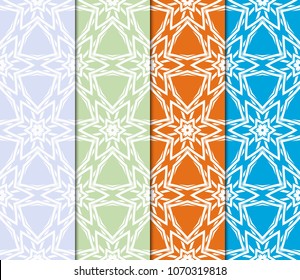 set of modern stylish geometry hexagonal seamless pattern art deco background. Luxury texture for wallpaper, invitation. Vector modern illustration and design ornament.