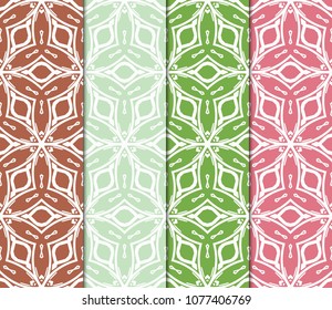 set of modern stylish geometry hexagonal seamless pattern art deco background. Luxury texture for wallpaper, invitation. Super vector illustration and design ornament.