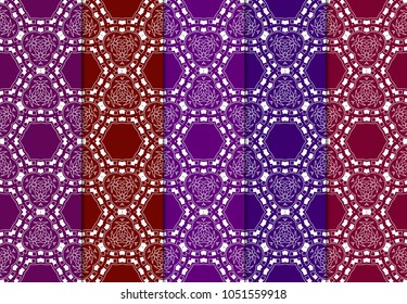 set of modern stylish geometry seamless pattern art deco background. Luxury texture for wallpaper, invitation. Vector illustration.