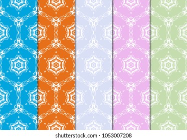 set of modern stylish geometry seamless pattern art deco background. Luxury texture for wallpaper, invitation. Vector illustration.