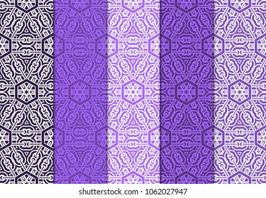 set of modern stylish geometry seamless pattern art deco background. Luxury texture for wallpaper, invitation print.