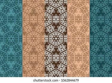 set of modern stylish geometry seamless pattern art deco background. Luxury texture for wallpaper, invitation print.