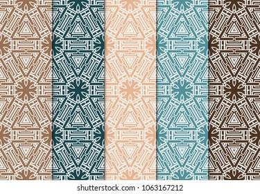 set of modern stylish geometry seamless pattern art deco background. Luxury texture for wallpaper, invitation. Vector ornament design illustration.