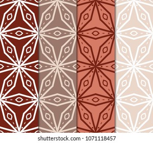 set of modern stylish geometry seamless pattern art deco background. Luxury texture for wallpaper, invitation. Super vector illustration.