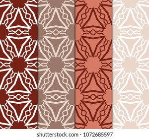 set of modern stylish geometry seamless pattern art deco background. Luxury texture for wallpaper, invitation. Super vector illustration.