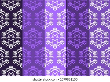 set of modern stylish geometry seamless pattern art deco background. Luxury texture for wallpaper, invitation. Vector illustration and design ornament.