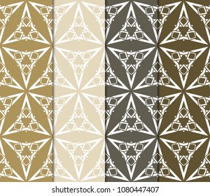set of modern stylish geometry seamless pattern art deco background. Luxury texture for wallpaper, invitation. Super vector illustration.