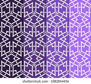 set of modern stylish geometry seamless pattern art deco background. Luxury texture for wallpaper, invitation. Super vector illustration.