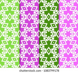 set of modern stylish geometry seamless pattern art deco background. Luxury texture for wallpaper, invitation. Super vector illustration.