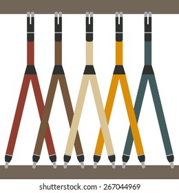 Set of modern suspenders