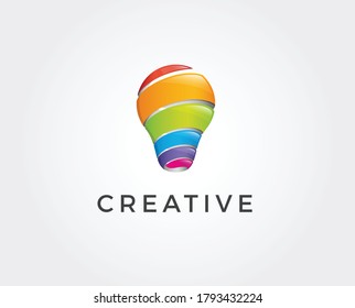 Set of Modern Tech Bulb logo designs concept, Pixel Technology Bulb Idea logo template