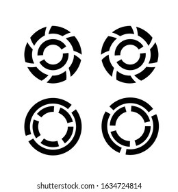 Set of modern technology logo design template element with blank background